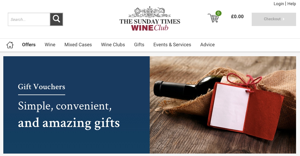 Sunday Times Wine Club Gift Voucher